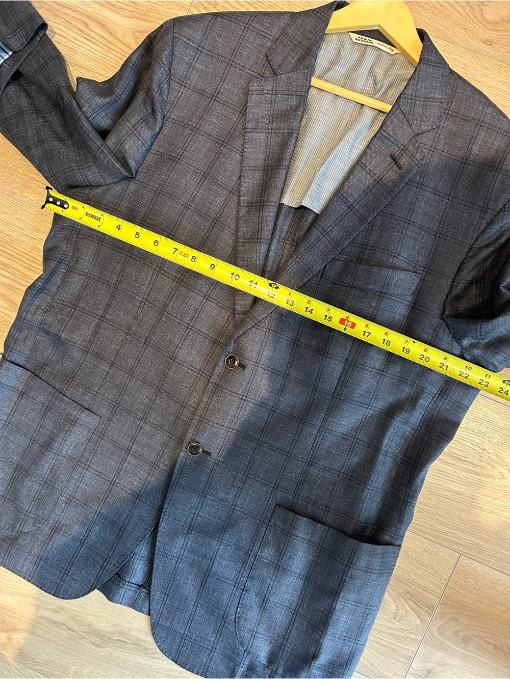 Harry Rosen Dark/Navy Blue Windowpane Sport Coat - Picture 9 of 12